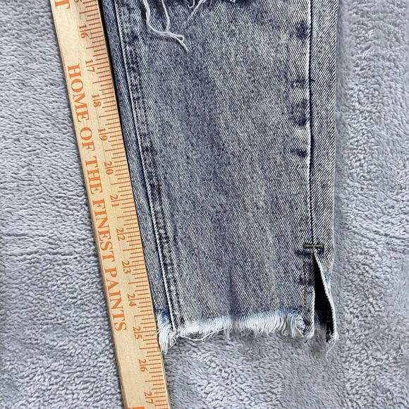 Kancan Skinny‎ Jeans 0/23 Mid Rise Distressed Light Wash Open Raw Hem - Picture 8 of 12
